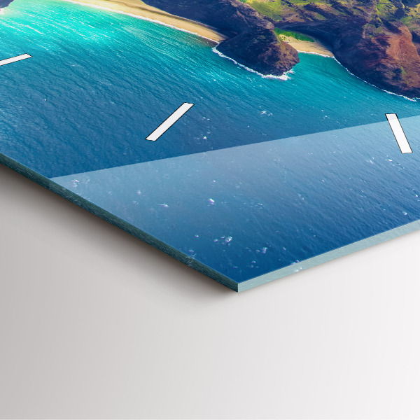 Wanduhr quadratisch mit motiv Hawaiianisches Meer