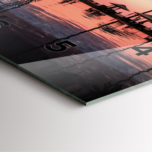 Wanduhr modern quadratisch Palmen auf Hawaii