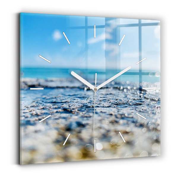 Wanduhr quadratisch mit motiv Wasserfotografie