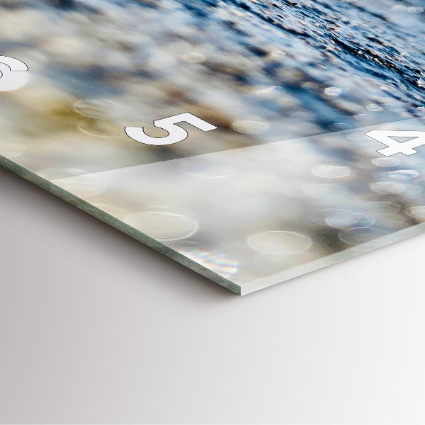 Wanduhr quadratisch mit motiv Wasserfotografie