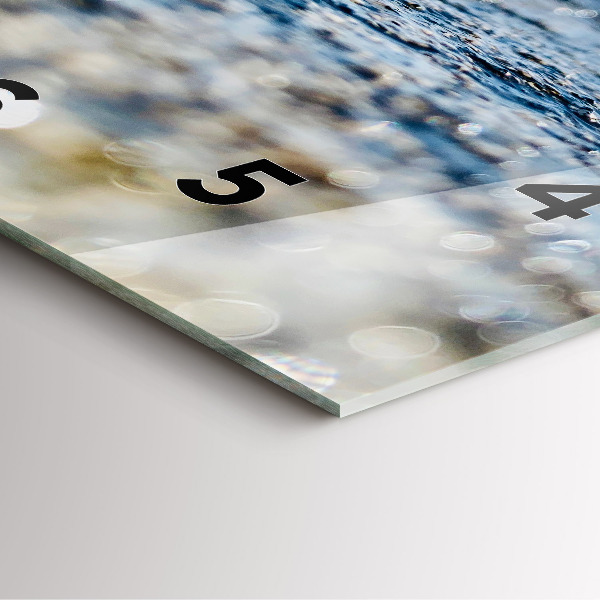 Wanduhr quadratisch mit motiv Wasserfotografie