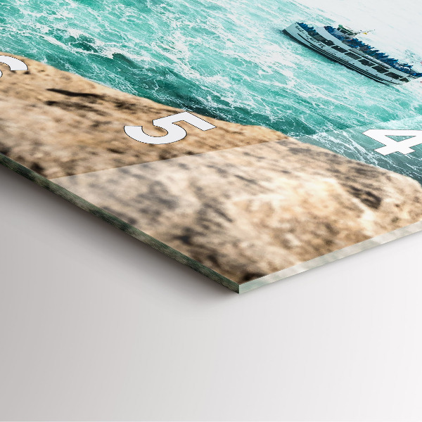 Wanduhr quadratisch mit motiv Niagara-Boot