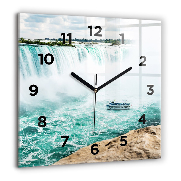 Wanduhr quadratisch mit motiv Niagara-Boot