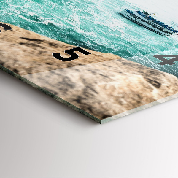 Wanduhr quadratisch mit motiv Niagara-Boot