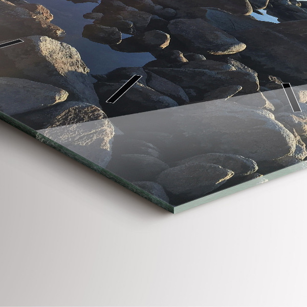 Wanduhr quadratisch Blick aufs Meer