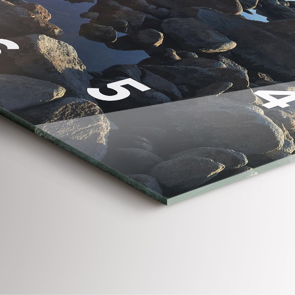 Wanduhr quadratisch Blick aufs Meer