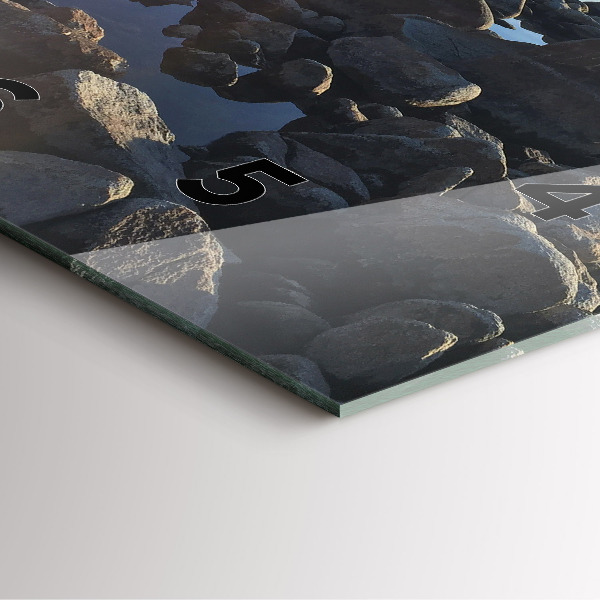 Wanduhr quadratisch Blick aufs Meer