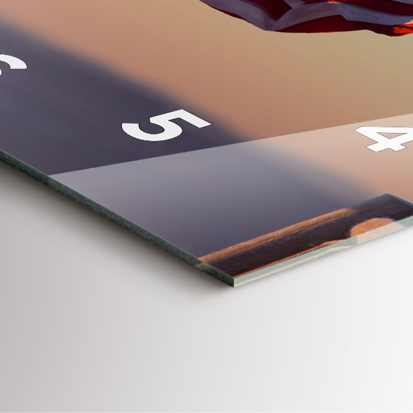 Wanduhr quadratisch mit motiv Die wehende US-Flagge