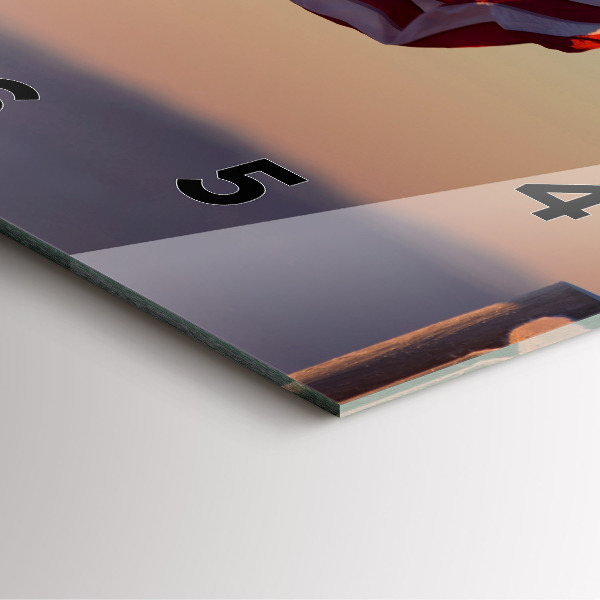 Wanduhr quadratisch mit motiv Die wehende US-Flagge