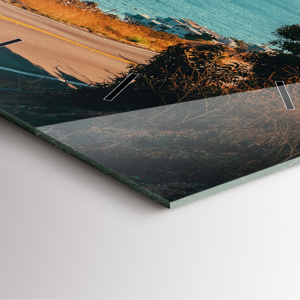 Wanduhr quadratisch Palmen in Malibu