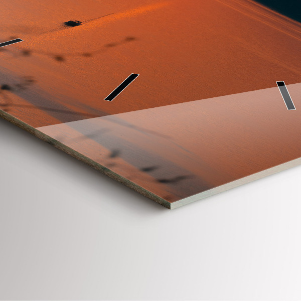 Wanduhr quadratisch Balaton am Abend