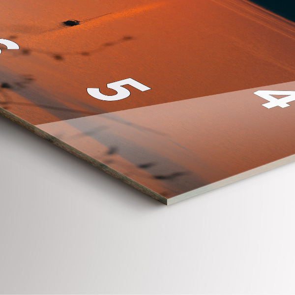 Wanduhr quadratisch Balaton am Abend