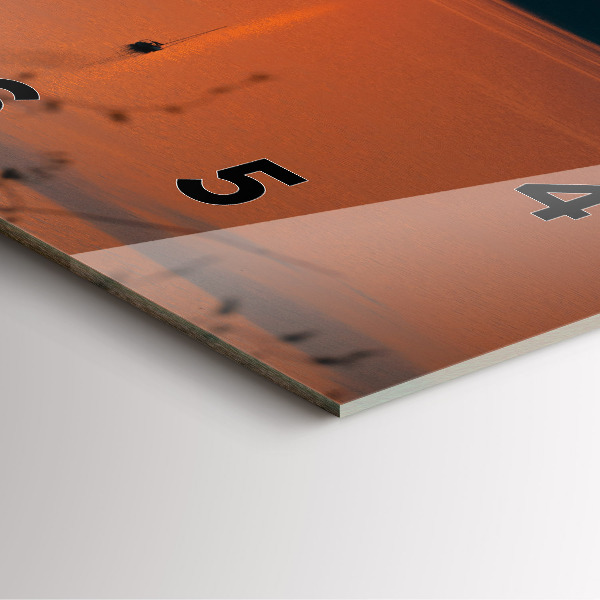 Wanduhr quadratisch Balaton am Abend