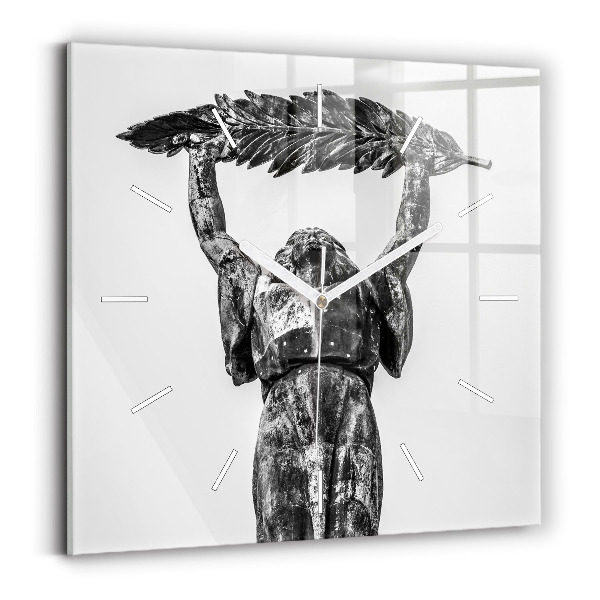 Wanduhr quadratisch mit motiv Freiheitsstatue in Budapest