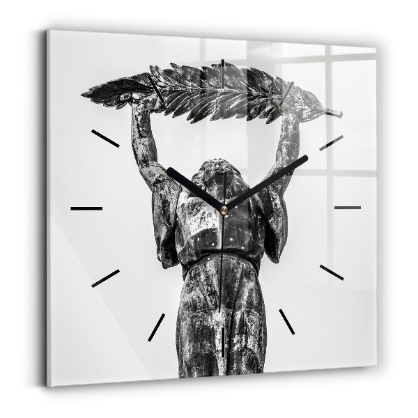 Wanduhr quadratisch mit motiv Freiheitsstatue in Budapest