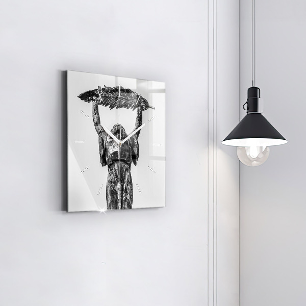 Wanduhr quadratisch mit motiv Freiheitsstatue in Budapest