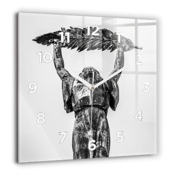 Wanduhr quadratisch mit motiv Freiheitsstatue in Budapest