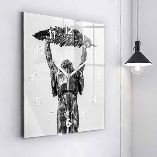 Wanduhr quadratisch mit motiv Freiheitsstatue in Budapest