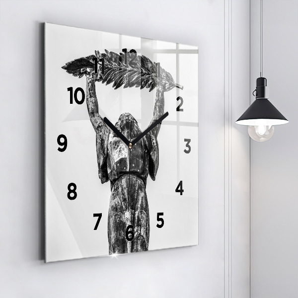 Wanduhr quadratisch mit motiv Freiheitsstatue in Budapest