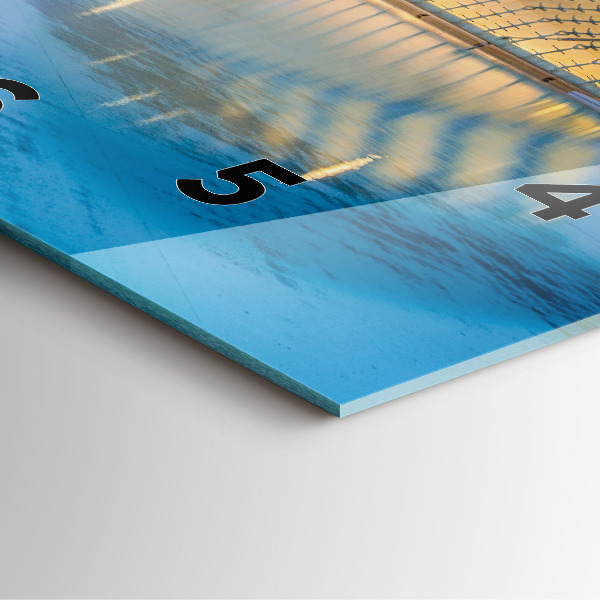 Wanduhr quadratisch Sonnenuntergang in der Stadt