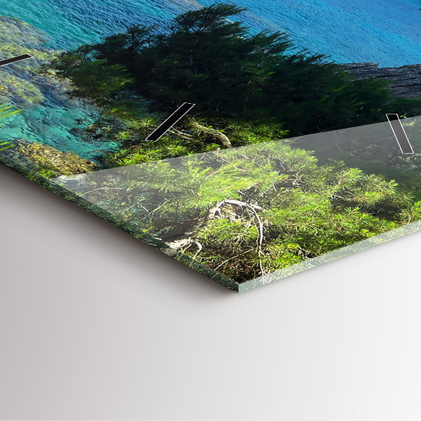 Wanduhr quadratisch mit motiv Costa Brava