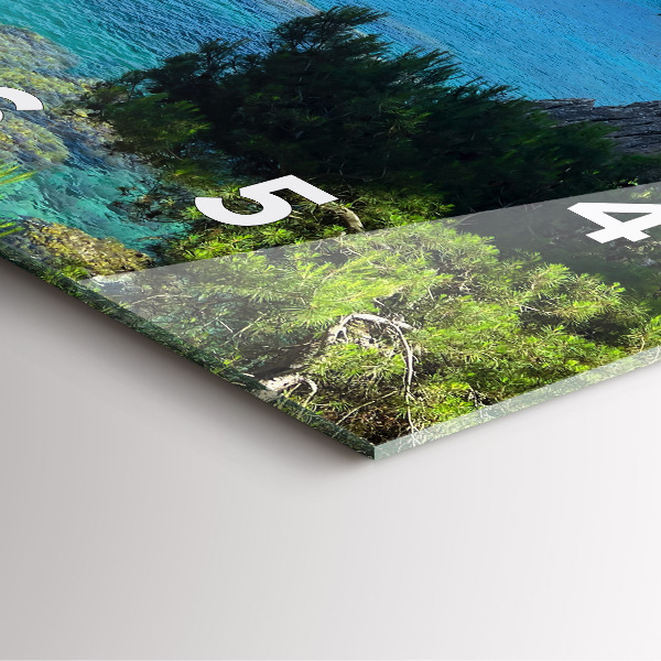 Wanduhr quadratisch mit motiv Costa Brava