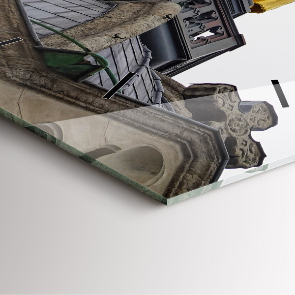 Wanduhr modern quadratisch Marienstatue in Lyon