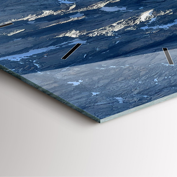 Wanduhr modern quadratisch Die Alpen im Winter