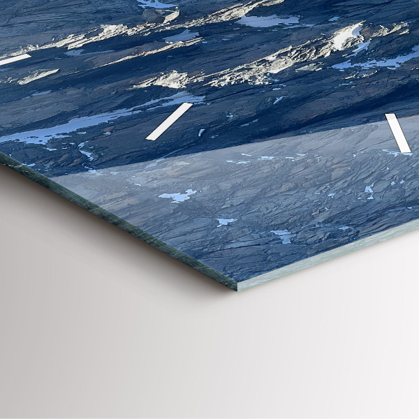 Wanduhr modern quadratisch Die Alpen im Winter