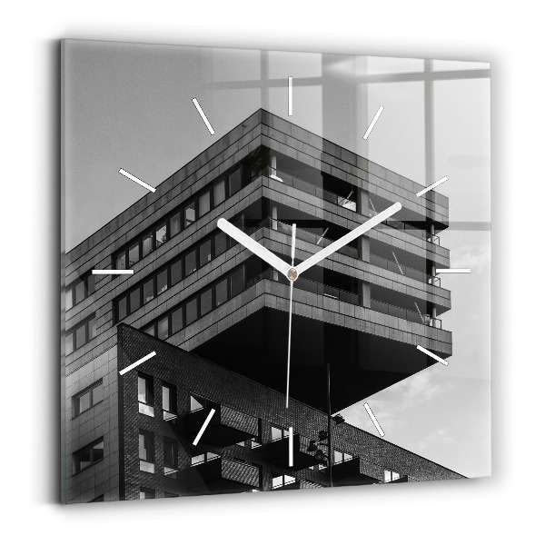 Wanduhr quadratisch Architektur in Amsterdam