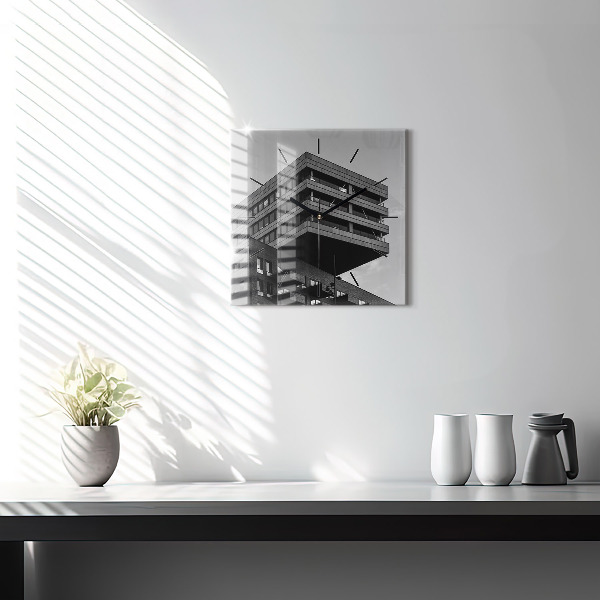 Wanduhr quadratisch Architektur in Amsterdam