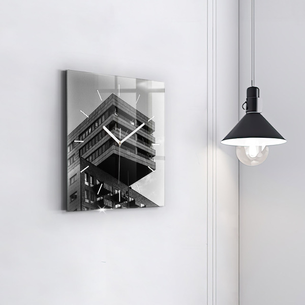 Wanduhr quadratisch Architektur in Amsterdam