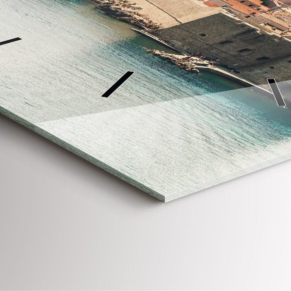 Wanduhr quadratisch mit motiv Segelschiff in Dubrovnik