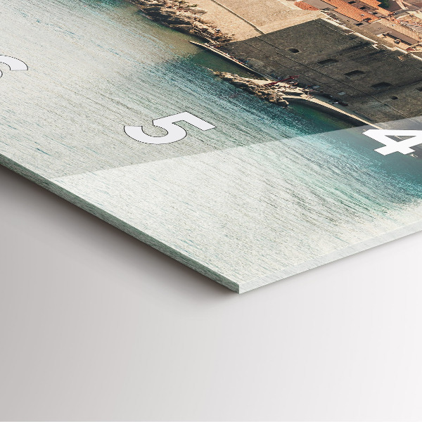 Wanduhr quadratisch mit motiv Segelschiff in Dubrovnik