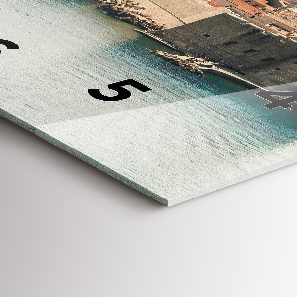 Wanduhr quadratisch mit motiv Segelschiff in Dubrovnik