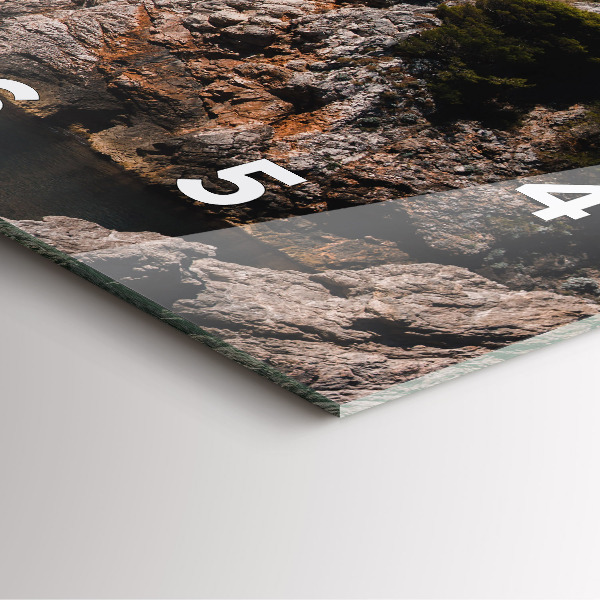 Wanduhr quadratisch mit motiv Klippen von Dubrovnik