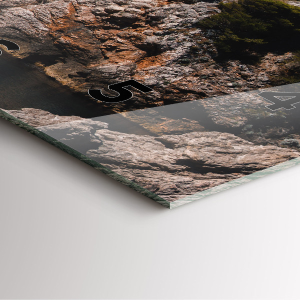 Wanduhr quadratisch mit motiv Klippen von Dubrovnik