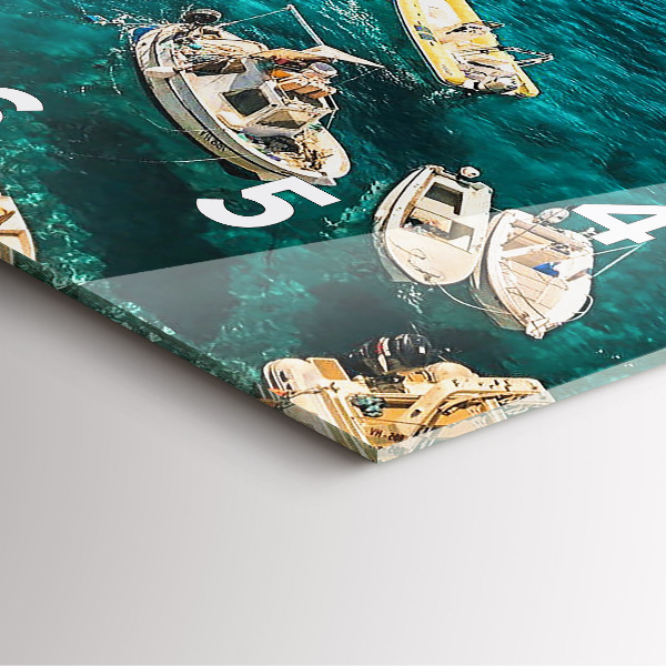 Wanduhr quadratisch Boote in Kroatien