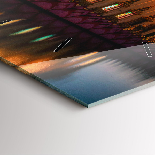 Wanduhr quadratisch mit motiv Tempel in Bangkok