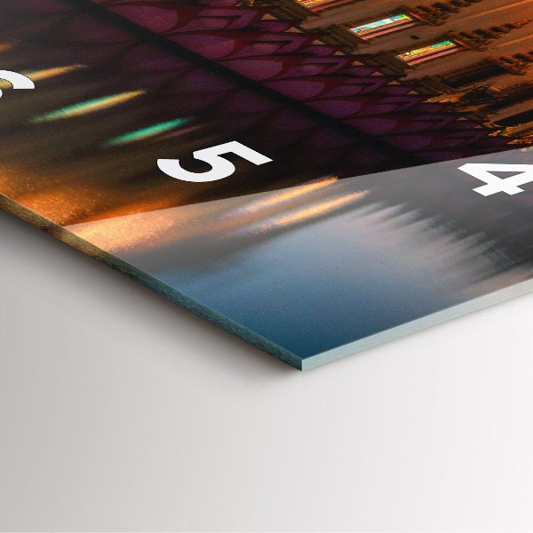 Wanduhr quadratisch mit motiv Tempel in Bangkok