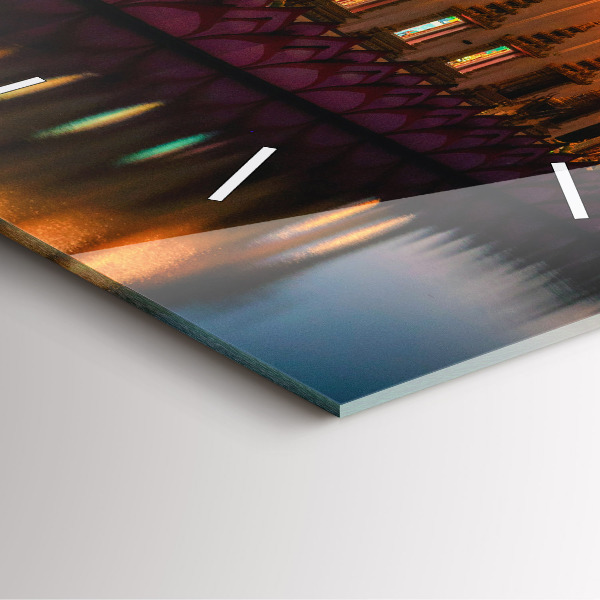 Wanduhr quadratisch mit motiv Tempel in Bangkok