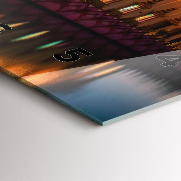 Wanduhr quadratisch mit motiv Tempel in Bangkok