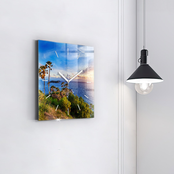 Wanduhr quadratisch mit motiv Phuket in Thailand