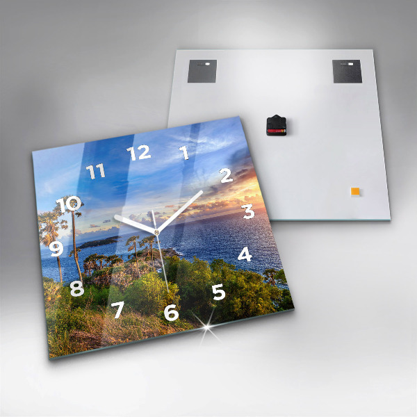 Wanduhr quadratisch mit motiv Phuket in Thailand