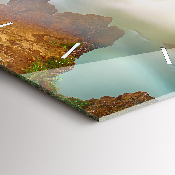 Wanduhr quadratisch Godafoss in Island