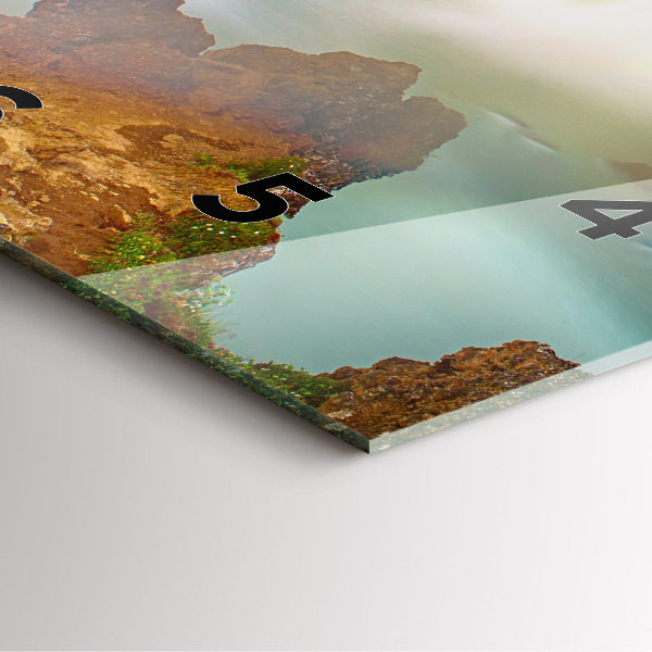 Wanduhr quadratisch Godafoss in Island