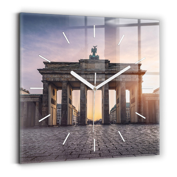 Wanduhr modern quadratisch Brandenburger Tor