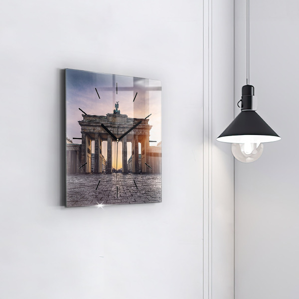 Wanduhr modern quadratisch Brandenburger Tor