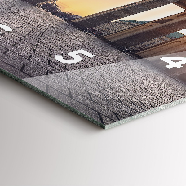 Wanduhr modern quadratisch Brandenburger Tor