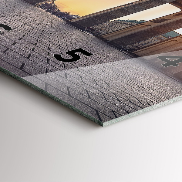 Wanduhr modern quadratisch Brandenburger Tor